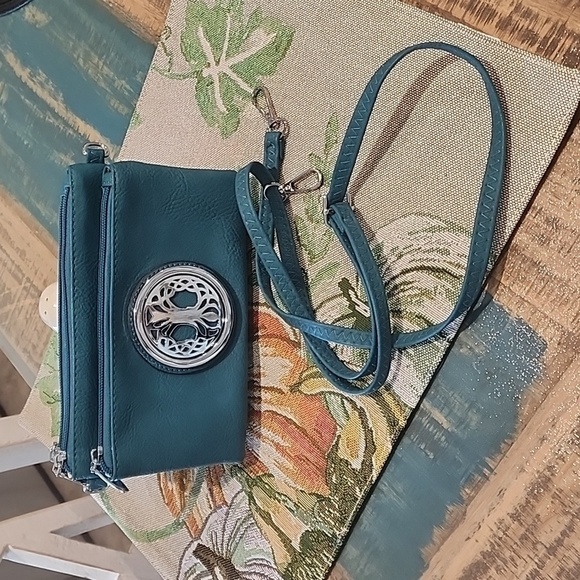 no brand Handbags - Teal Vegan‎ Leather Crossbody or Clutch
